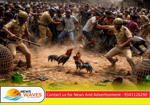 ಕೋಳಿ ಅಂಕ; ಪೊಲೀಸರ ದಾಳಿ