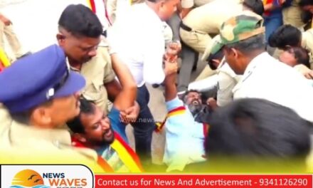 ತಮಿಳುನಾಡು ಸಿಎಂ ವಿಜಯ್‌ಗೆ ಕಪ್ಪು ಬಾವುಟ ಪ್ರದರ್ಶಿಸಲು ಯತ್ನ: ಕರವೇ ಕಾರ್ಯಕರ್ತರ ವಶ
