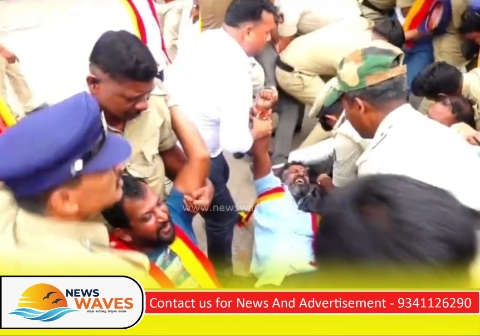 ತಮಿಳುನಾಡು ಸಿಎಂ ವಿಜಯ್‌ಗೆ ಕಪ್ಪು ಬಾವುಟ ಪ್ರದರ್ಶಿಸಲು ಯತ್ನ: ಕರವೇ ಕಾರ್ಯಕರ್ತರ ವಶ