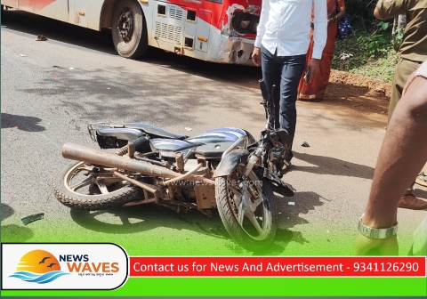 ಬಸ್‌-ಬೈಕ್‌ ಅಪಘಾತ; ಬೈಕ್ ಸವಾರ ಸಾವು