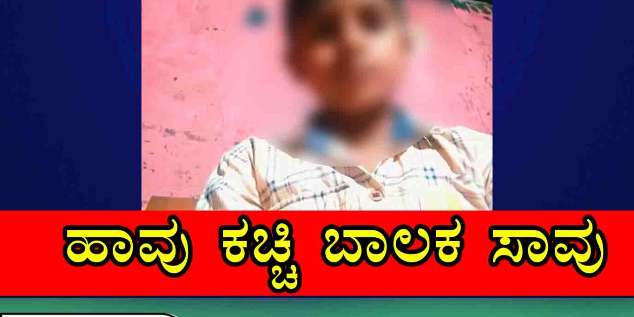 ಶಿರಸಿ | ಹಾವು ಕಡಿದು ಬಾಲಕ‌ ಸಾವು