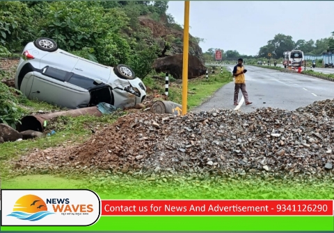 ಕಾರು ಪಲ್ಟಿ; ವೈದ್ಯರು ಸೇರಿ ಇಬ್ಬರು ಪ್ರಾಣಾಪಾಯದಿಂದ ಪಾರು