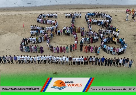 ಕಡಲತೀರ ಸ್ವಚ್ಛತೆ, ಮಾನವ ಸರಪಳಿ ಮೂಲಕ SIR ಜಾಗೃತಿ